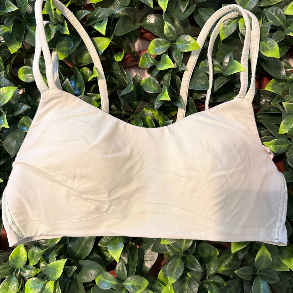 Lululemon Cream Wireless Bralette with Adjustable Straps